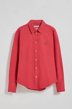 Camisa oxford roja con logo bordado Rigby Go