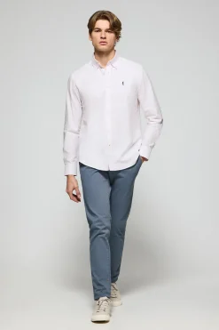 Camisa oxford rosa con logo bordado Rigby Go