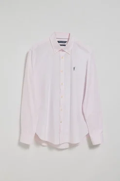 Camisa oxford rosa con logo bordado Rigby Go