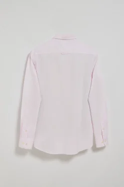 Camisa oxford rosa con logo bordado Rigby Go