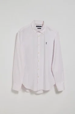 Camisa oxford rosa con logo bordado Rigby Go