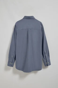 Camisa oxford Sabina azul con logo bordado Rigby Go
