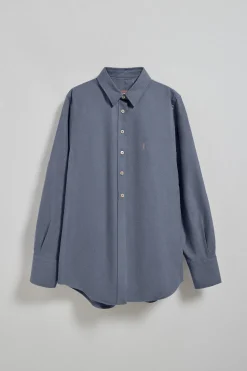 Camisa oxford Sabina azul con logo bordado Rigby Go