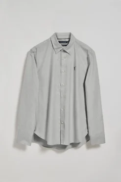 Camisa oxford verde grisáceo con logo bordado Rigby Go