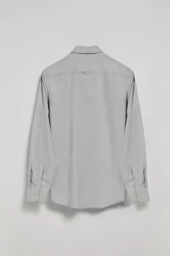 Camisa oxford verde grisáceo con logo bordado Rigby Go