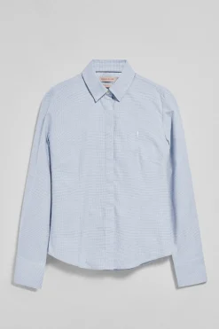 Camisa pata de gallo azul con bordado Rigby Go