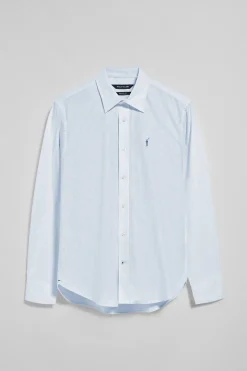 Camisa raya yale azul claro con logo bordado Rigby Go