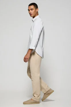Camisa raya yale gris claro con logo bordado Rigby Go