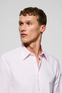 Camisa raya yale rosa con logo bordado Rigby Go