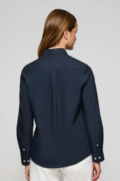 Camisa regular fit azul marino con bordado Polo Club