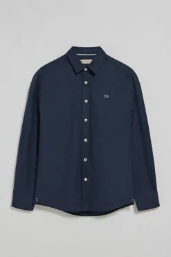 Camisa regular fit azul marino con bordado Polo Club