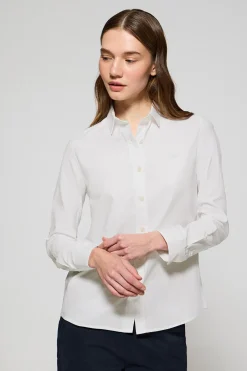Camisa regular fit blanca con bordado Polo Club