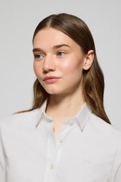 Camisa regular fit blanca con bordado Polo Club