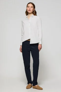Camisa regular fit blanca con bordado Polo Club