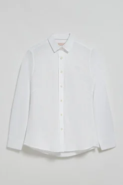 Camisa regular fit blanca con bordado Polo Club