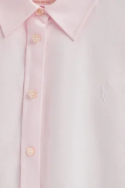 Camisa rosa de corte recto con logo Rigby Go