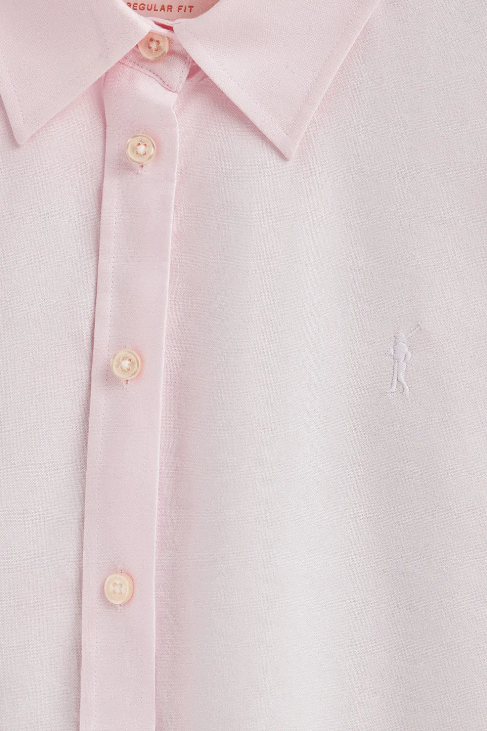 Camisa rosa de corte recto con logo Rigby Go