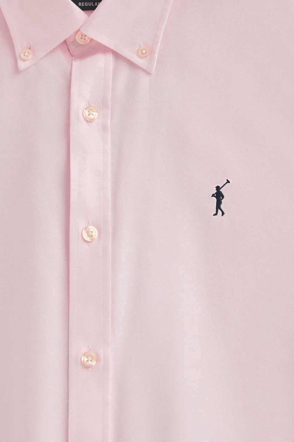 Camisa rosa de corte regular con logo Rigby Go