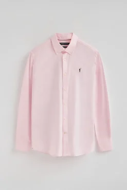 Camisa rosa de corte regular con logo Rigby Go