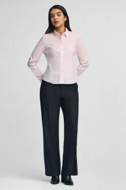 Camisa rosa de corte slim con logo Rigby Go