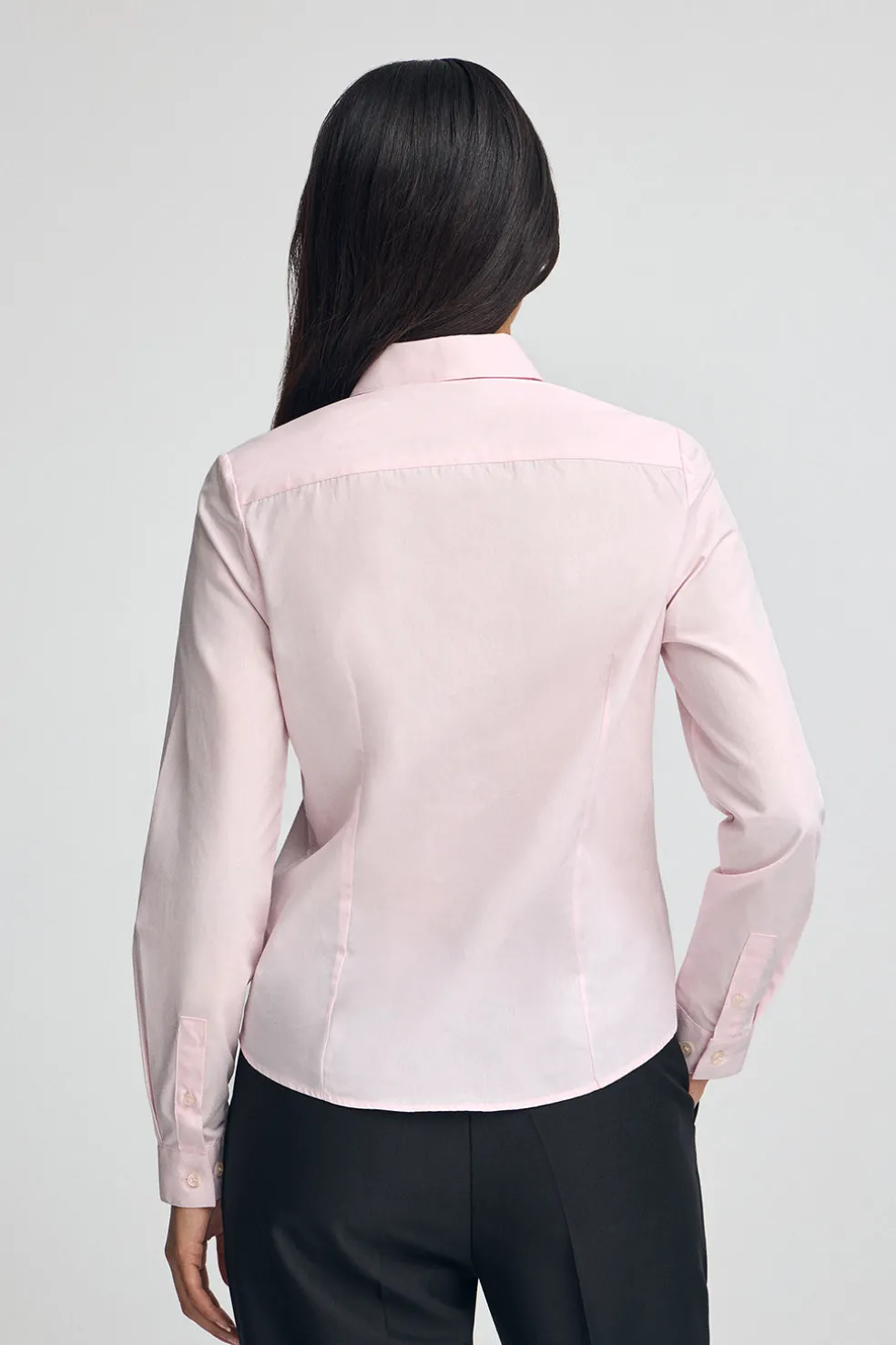 Camisa rosa de corte slim con logo Rigby Go