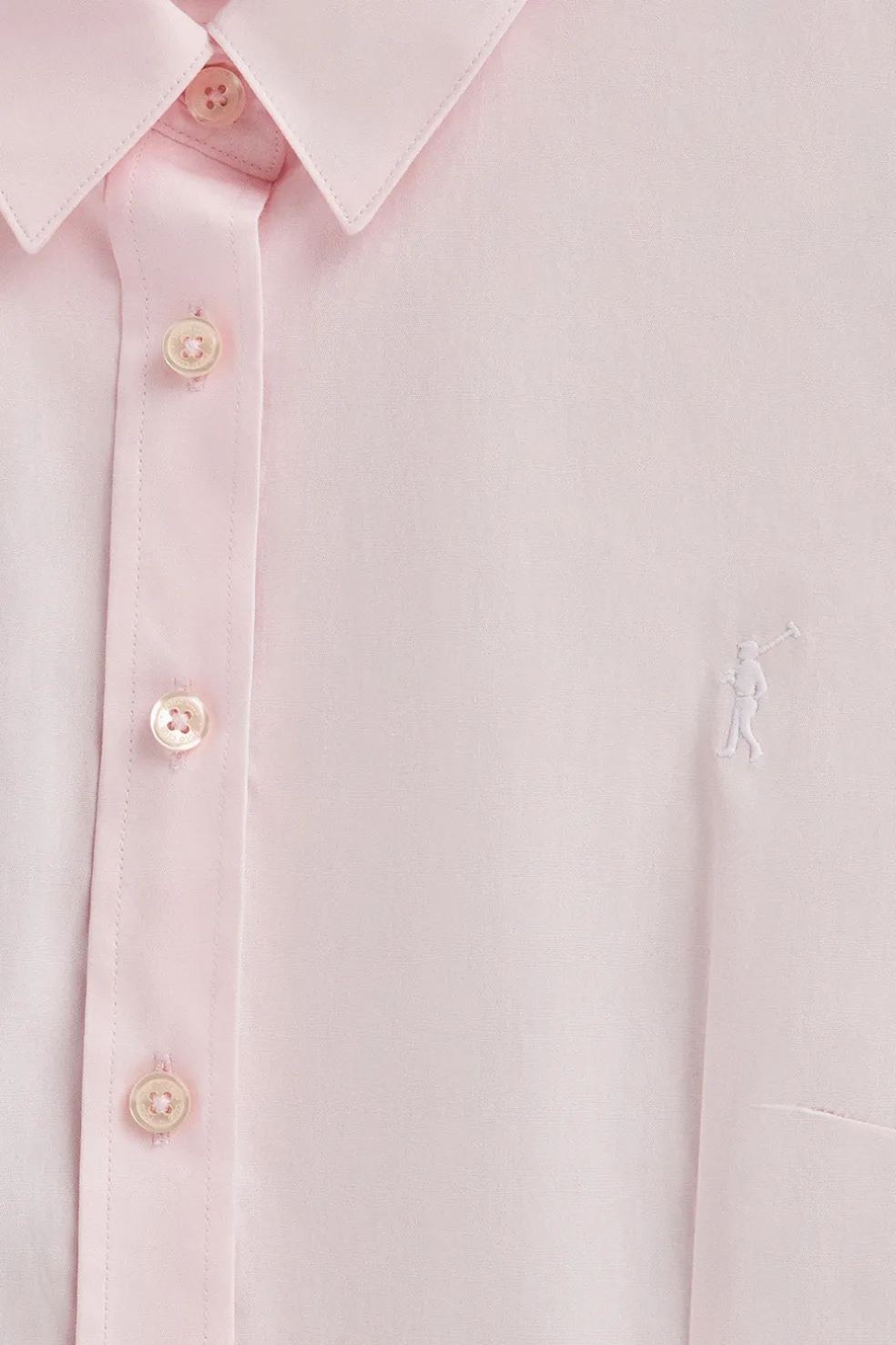 Camisa rosa de corte slim con logo Rigby Go