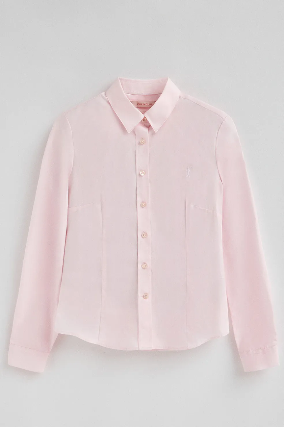 Camisa rosa de corte slim con logo Rigby Go