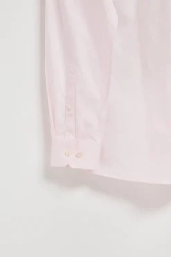 Camisa slim de popelín rosa con logo bordado Rigby Go