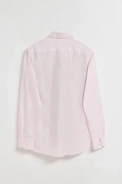 Camisa slim de popelín rosa con logo bordado Rigby Go