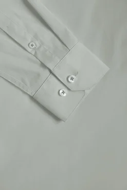 Camisa Slim de popelín verde jade con logo Rigby Go