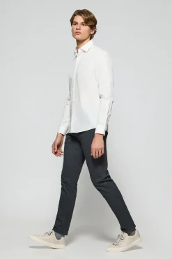 Camisa super slim fit popelín blanca con logo bordado Polo Club