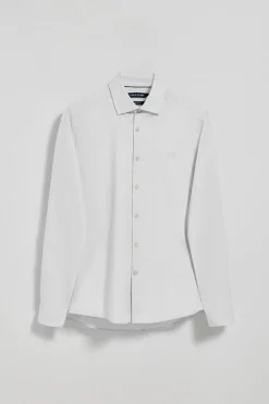 Camisa super slim fit popelín blanca con logo bordado Polo Club