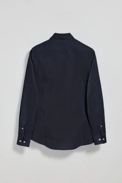 Camisa super slim fit popelín azul marino con logo bordado Polo Club