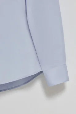 Camisa super slim fit popelín azul cielo con logo bordado Polo Club