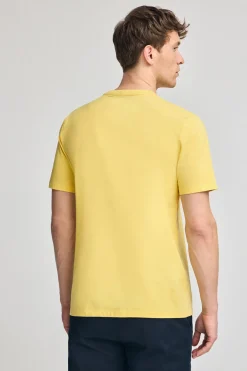 Camiseta amarilla básica de cuello redondo y bordado Rigby Best
