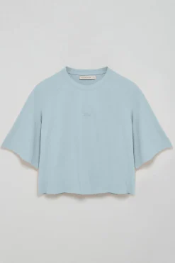 Camiseta azul claro Danae con logo bordado