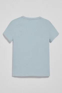 Camiseta azul claro de escote en pico y bordado Rigby Best