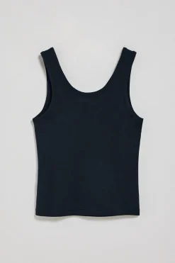 Camiseta azul marino de tirantes con bordado Rigby Go