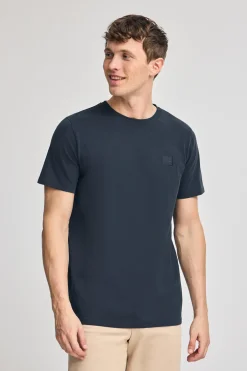 Camiseta azul marino garment dye con detalle Polo Club