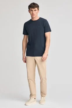 Camiseta azul marino garment dye con detalle Polo Club