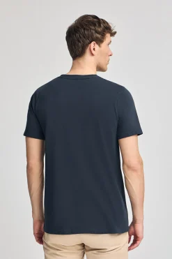 Camiseta azul marino garment dye con detalle Polo Club