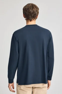Camiseta azul marino holgada con detalle Polo Club