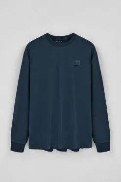 Camiseta azul marino holgada con detalle Polo Club