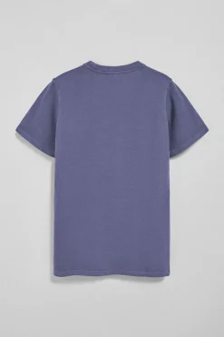 Camiseta azul océano garment dye con logo engomado Polo Club