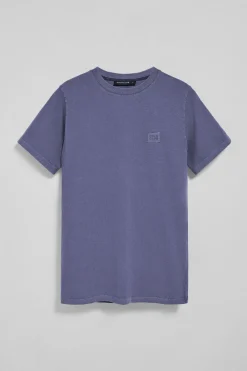 Camiseta azul océano garment dye con logo engomado Polo Club