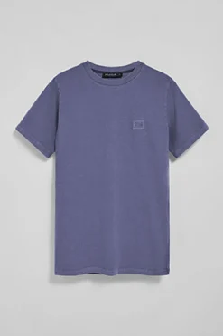 Camiseta azul océano garment dye con logo engomado Polo Club