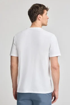 Camiseta blanca básica de cuello redondo y bordado Rigby Best