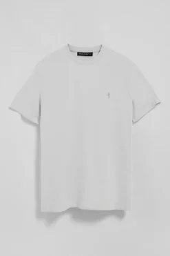 Camiseta blanca básica de cuello redondo y bordado Rigby Best