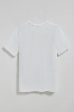 Camiseta blanca con cuello de pico y logo bordado Rigby Go