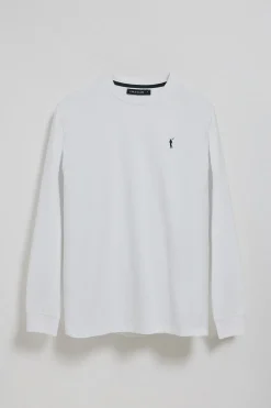 Camiseta blanca de manga larga y bordado Rigby Go